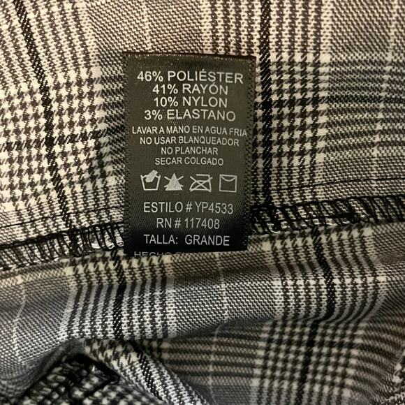 Chocolate USA Workin Hard Plain Pants in Black/White Size L - Picture 7 of 7